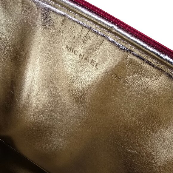 Michael Kors Red Leather Shoulder/ laptop Carry Handbag - Picture 4 of 5